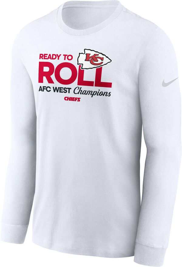 ナイキ メンズ Tシャツ トップス Nike Men's Kansas City Chiefs 2024-2025 AFC West Division Champions White Locker Room Long Sleeveの通販は