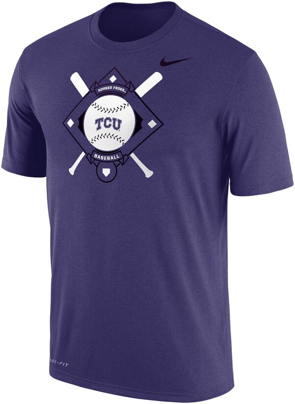 ナイキ メンズ Tシャツ トップス Nike Men's TCU Horned Frogs Purple Dri-FIT Baseball Plate T-Shirt 9,485円
