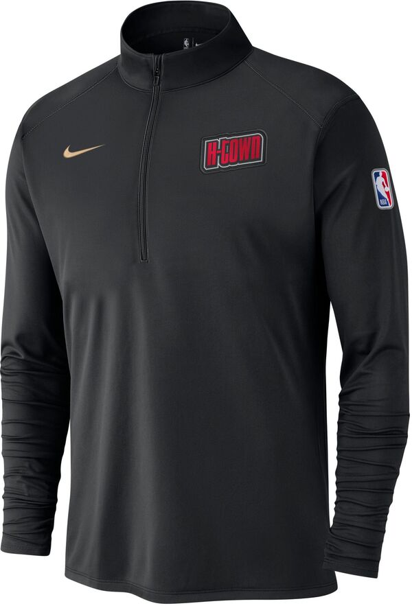 ナイキ メンズ Tシャツ トップス Nike Adult 2024-25 City Edition Houston Rockets Dri-Fit Half Zip Long Sleeve T-Shirt