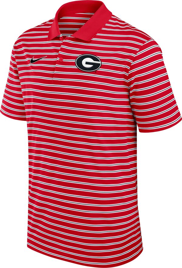 ナイキ メンズ ポロシャツ トップス Nike Men's Georgia Bulldogs Red Dri-FIT Victory Striped Poloの通販は