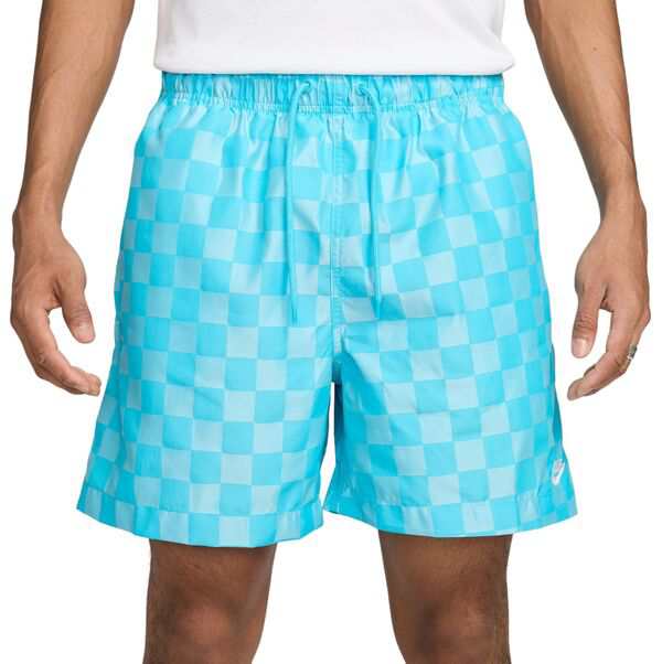 ナイキ メンズ ハーフパンツ・ショーツ ボトムス Nike Men's Club Flow Checkers Shorts Chlorine Blue