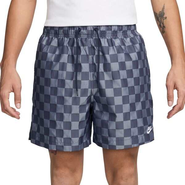 ナイキ メンズ ハーフパンツ・ショーツ ボトムス Nike Men's Club Flow Checkers Shorts Midnight Navy