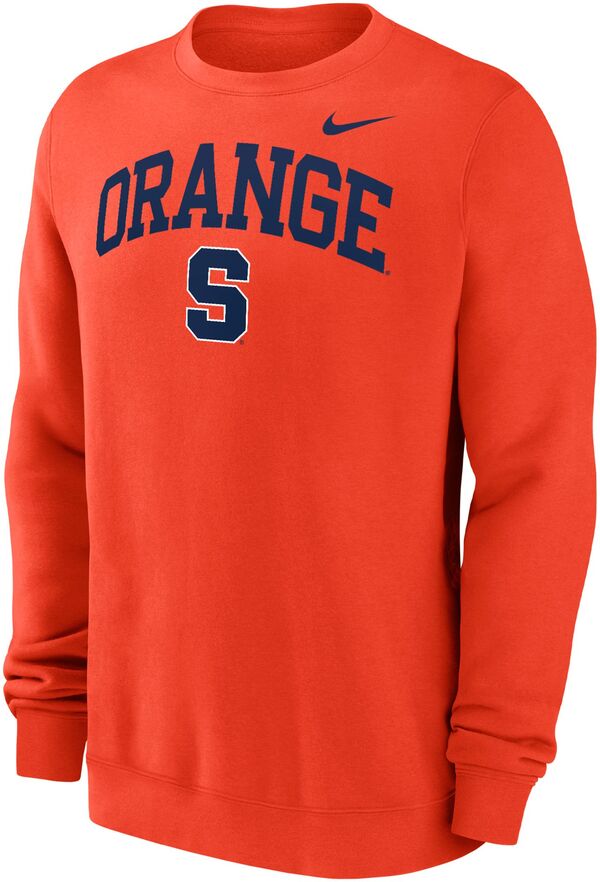 ナイキ メンズ パーカー・スウェット アウター Nike Men's Syracuse Orange Orange Club Fleece Arch Logo Crew Neck Sweatshirtの通販は 21,980円
