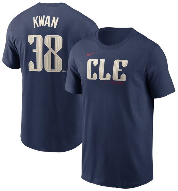 ナイキ メンズ Tシャツ トップス Nike Men's Cleveland Guardians Steven Kwan #38 Navy T-Shirtの通販は