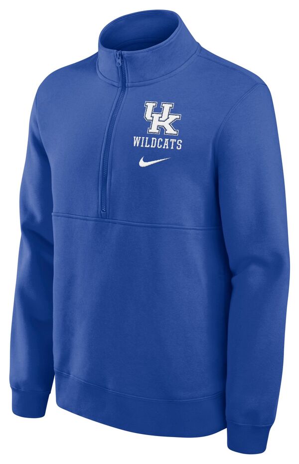 ナイキ メンズ 帽子 アクセサリー Nike Men's Kentucky Wildcats Blue Club Fleece Half-Zipの通販は