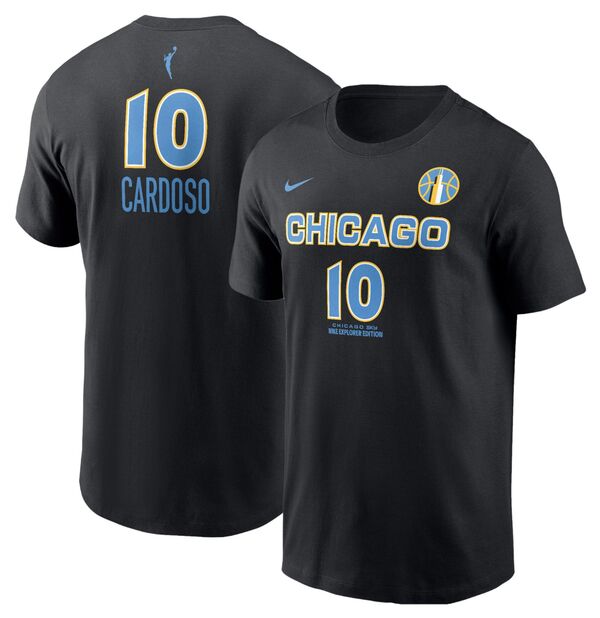 ナイキ メンズ Tシャツ トップス Nike Adult Chicago Sky Kamilla Cardoso #10 Explorer T-Shirt