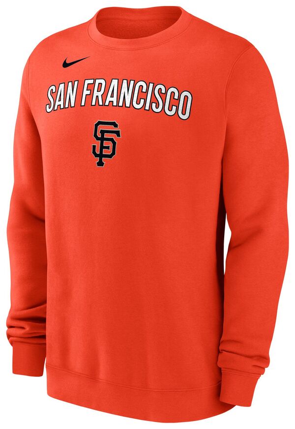 ナイキ メンズ パーカー・スウェット アウター Nike Adult San Francisco Giants Fleece Orange Crewneck Sweatshirt