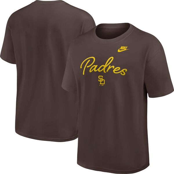 ナイキ メンズ Tシャツ トップス Nike Men's San Diego Padres Brown Cooperstown Max90 T-Shirt