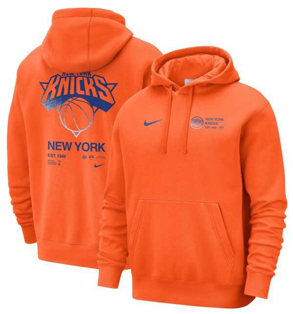 ナイキ メンズ Tシャツ トップス Nike Adult New York Knicks Courtside Club Pullover Hoodie