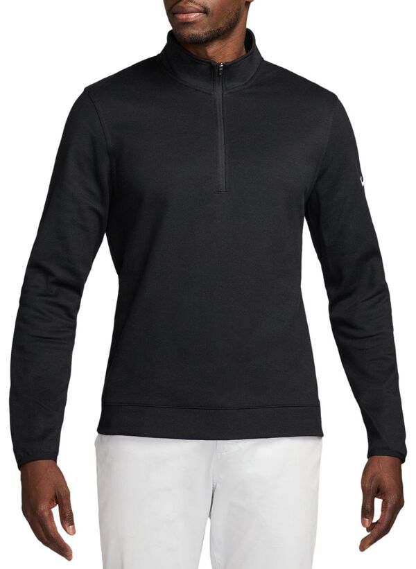 ナイキ メンズ パーカー・スウェット アウター Nike Men's Tour Pique 1/2 Zip Golf Sweatshirt Black