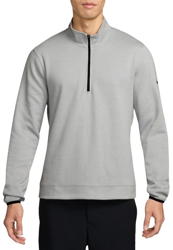 ナイキ メンズ パーカー・スウェット アウター Nike Men's Tour Pique 1/2 Zip Golf Sweatshirt Lt Smoke Grey