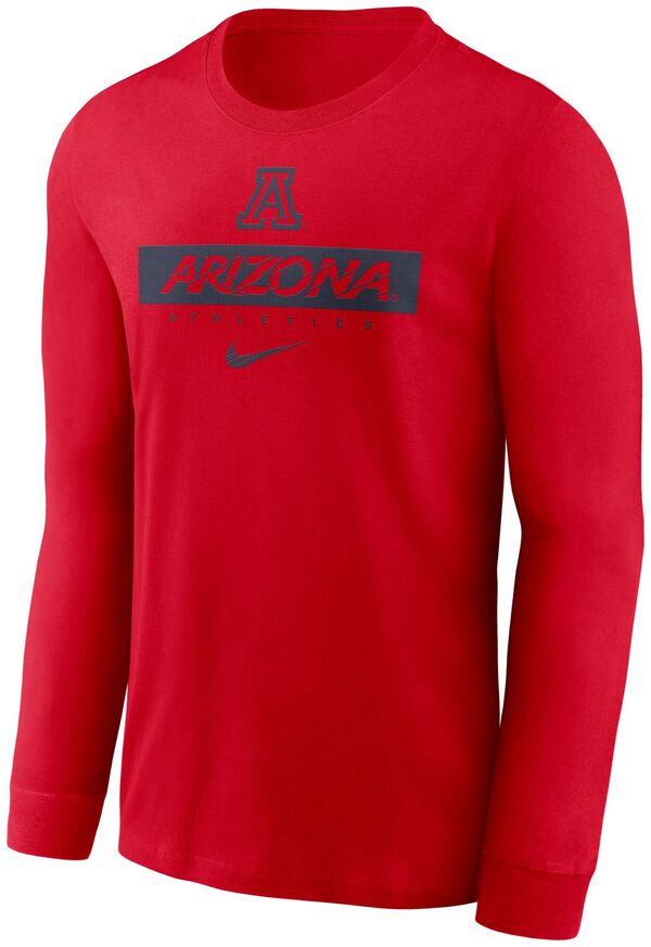 ナイキ メンズ Tシャツ トップス Nike Men's Arizona Wildcats Cardinal Dri-FIT Athletic Logo Long Sleeve T-Shirtの通販は