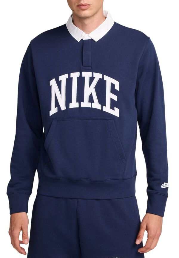 ナイキ メンズ パーカー・スウェット アウター Nike Men's Club Fleece Long Sleeve Polo Midnight Navyの通販は 19,236円
