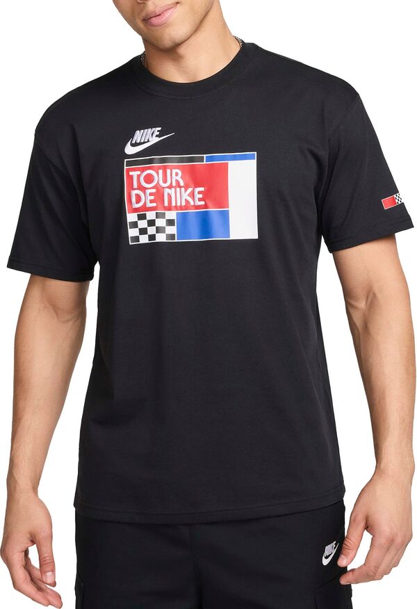 ナイキ メンズ Tシャツ トップス Nike Men's Sportswear Tour De Nike Graphic T-Shirt Blackの通販は
