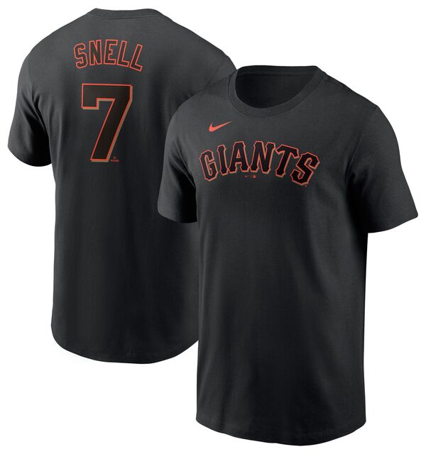 ナイキ メンズ Tシャツ トップス Nike Men's San Francisco Giants Blake Snell #7 Black T-Shirtの通販は