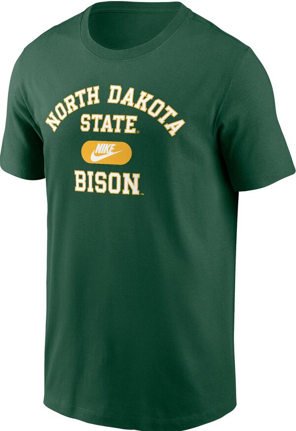 ナイキ メンズ Tシャツ トップス Nike Men's North Dakota State Bison Green Core Cotton Logo T-Shirtの通販は