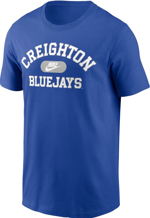 ナイキ メンズ Tシャツ トップス Nike Men's Creighton Bluejays Blue Core Cotton Logo T-Shirtの通販は