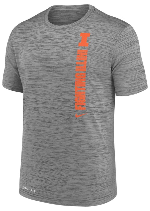 ナイキ メンズ Tシャツ トップス Nike Men's Illinois Fighting Illini Grey Dri-FIT Legend Velocity T-Shirtの通販は
