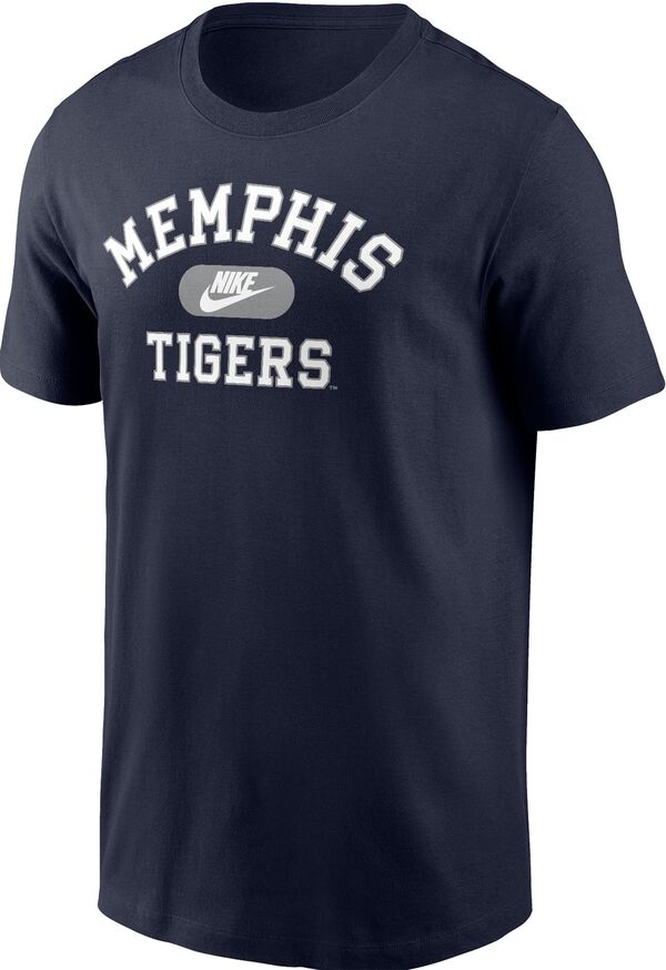 ナイキ メンズ Tシャツ トップス Nike Men's Memphis Tigers Blue Core Cotton Logo T-Shirtの通販は