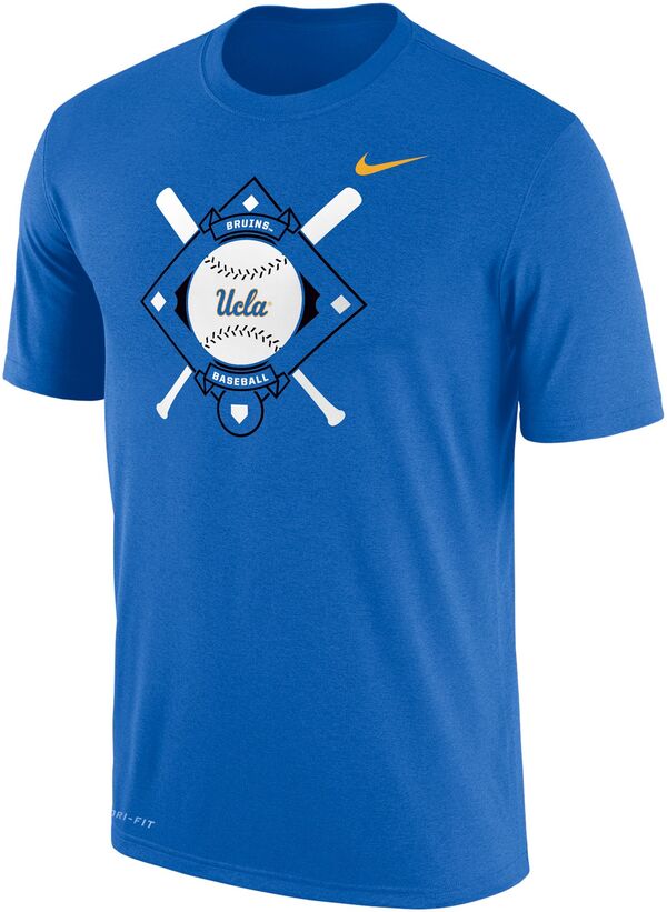 ナイキ メンズ Tシャツ トップス Nike Men's UCLA Bruins True Blue Dri-FIT Baseball Plate T-Shirt