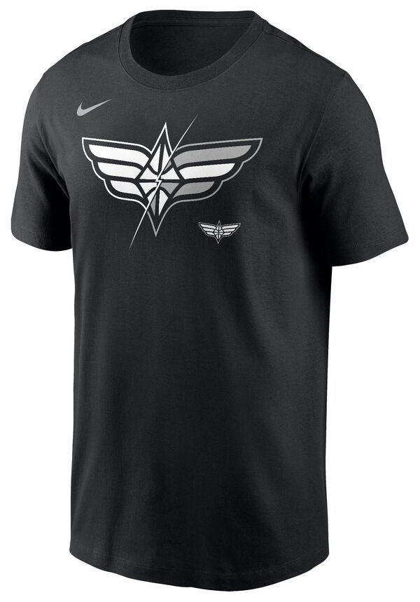 ナイキ メンズ Tシャツ トップス Nike Adult Las Vegas Aces Black Split Logo T-Shirt