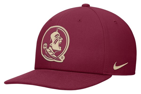ナイキ メンズ 帽子 アクセサリー Nike Men's Florida State Seminoles Garnet Pro Flat Brim Snapback Adjustable Hat