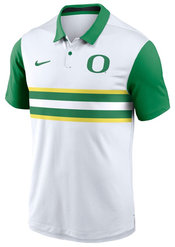 ナイキ メンズ ポロシャツ トップス Nike Men's Oregon Ducks White/Green Campus Patterned Poloの通販は 17,626円