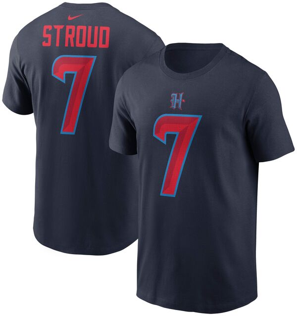 ナイキ メンズ Tシャツ トップス Nike Men's Houston Texans C.J. Stroud #7 2nd Alternate Navy T-Shirtの通販は