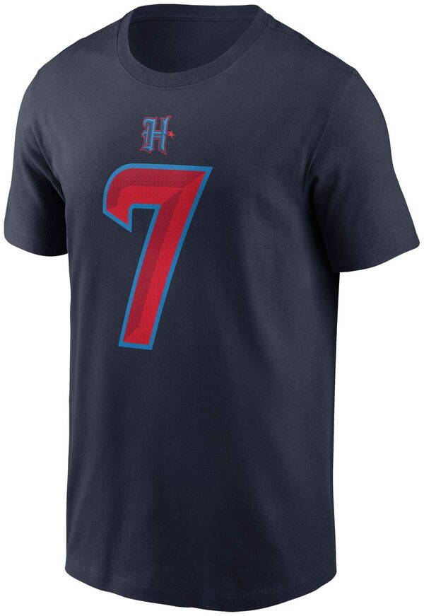 ナイキ メンズ Tシャツ トップス Nike Men's Houston Texans C.J. Stroud #7 2nd Alternate Navy T-Shirtの通販は