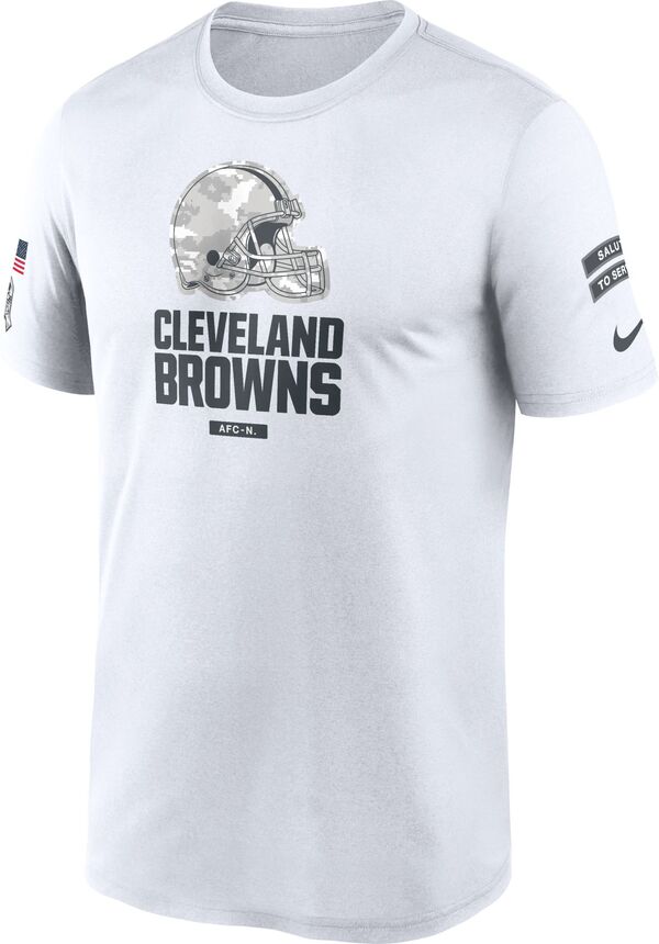 ナイキ メンズ Tシャツ トップス Nike Men's Cleveland Browns Salute to Service 2024 Legend White T-Shirtの通販は