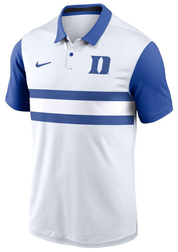 ナイキ メンズ ポロシャツ トップス Nike Men's Duke Blue Devils White/Royal Campus Patterned Poloの通販は 17,626円