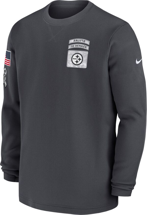 ナイキ メンズ パーカー・スウェット アウター Nike Men's Pittsburgh Steelers Salute to Service 2024 Anthracite Crew Sweatshirtの通販は 14,980円