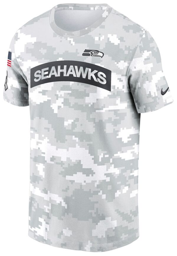 ナイキ メンズ Tシャツ トップス Nike Men's Seattle Seahawks Salute to Service 2024 White Camo T-Shirtの通販は