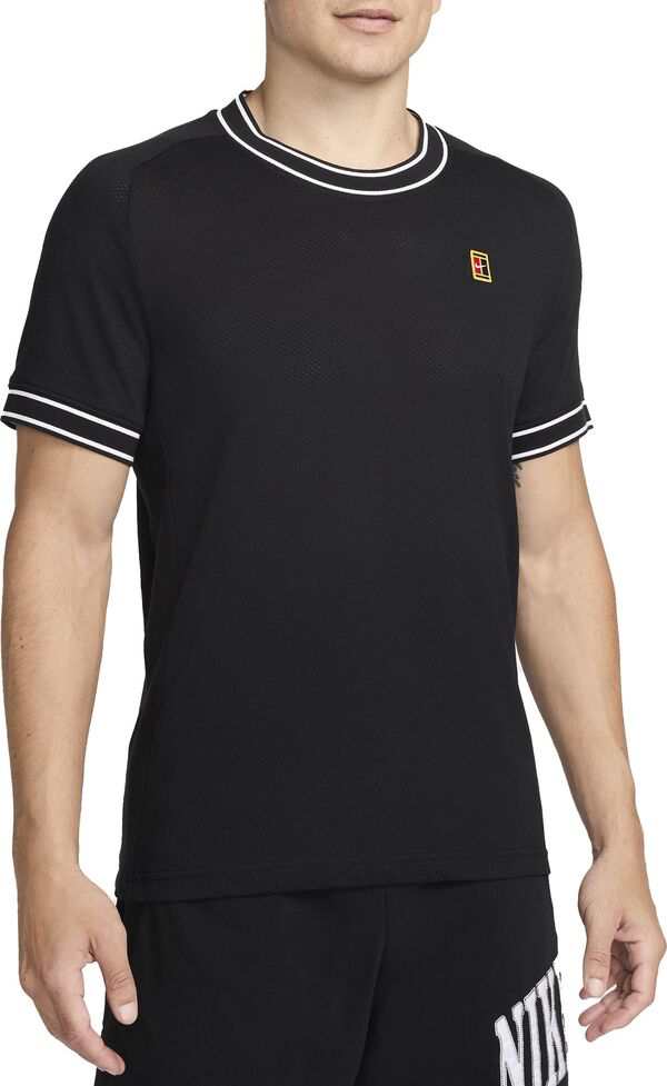 ナイキ メンズ シャツ トップス Nike Men's Court Heritage Dri-FIT Short Sleeve Tennis Shirt Black 17,980円