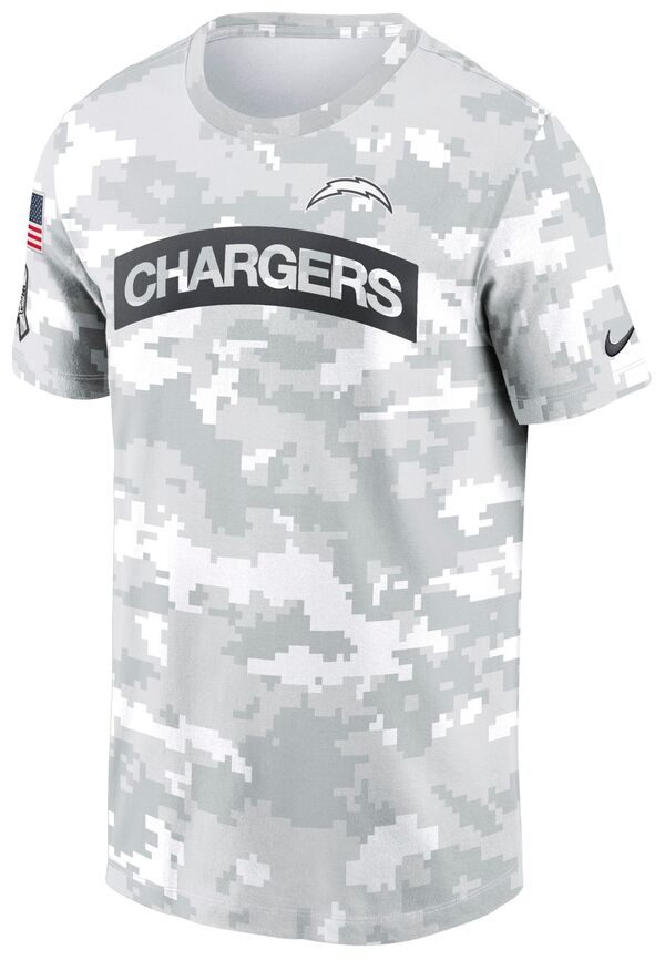 ナイキ メンズ Tシャツ トップス Nike Men's Los Angeles Chargers Salute to Service 2024 White Camo T-Shirtの通販は