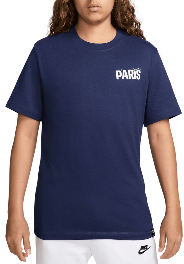 ナイキ メンズ Tシャツ トップス Nike Adult Paris Saint-Germain 2024 Photo Navy T-Shirt