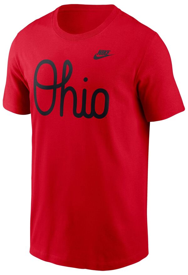 ナイキ メンズ Tシャツ トップス Nike Men's Ohio State Buckeyes Red Vintage Script T-Shirtの通販は