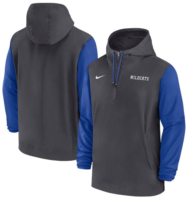 ナイキ メンズ ジャケット・ブルゾン アウター Nike Men's Kentucky Wildcats Anthracite/Blue Dri-FIT Lightweight Sideline Player's Jの通販は