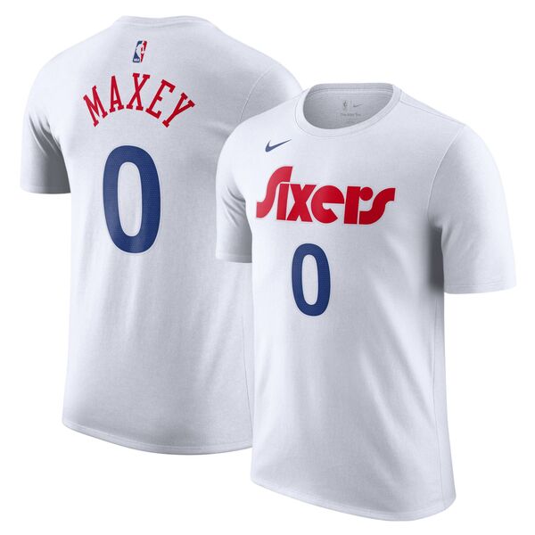 ナイキ メンズ Tシャツ トップス Nike Adult 2024-25 City Edition Philadelphia 76ers Tyrese Maxey #0 T-Shirtの通販は
