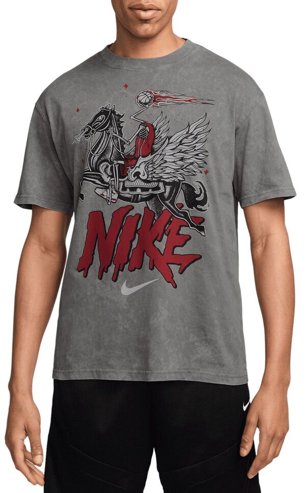 ナイキ メンズ Tシャツ トップス Nike Men's Max90 Basketball T-Shirt Flat Pewter