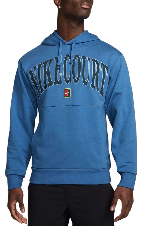 ナイキ メンズ パーカー・スウェット アウター Nike Men's NikeCourt Dri-FIT Heritage Fleece Tennis Hoodie Star Blue