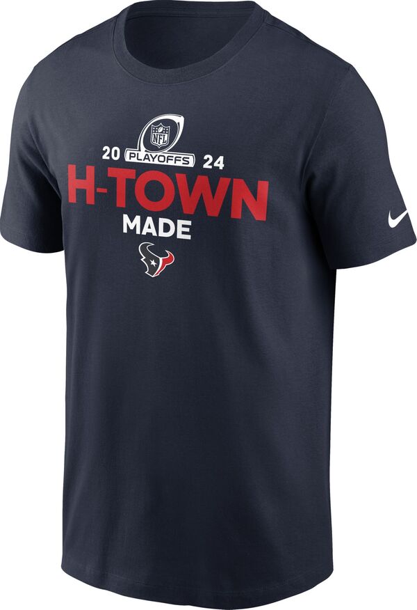 ナイキ メンズ Tシャツ トップス Nike Men's Houston Texans 2024-2025 Playoffs Marine T-Shirt