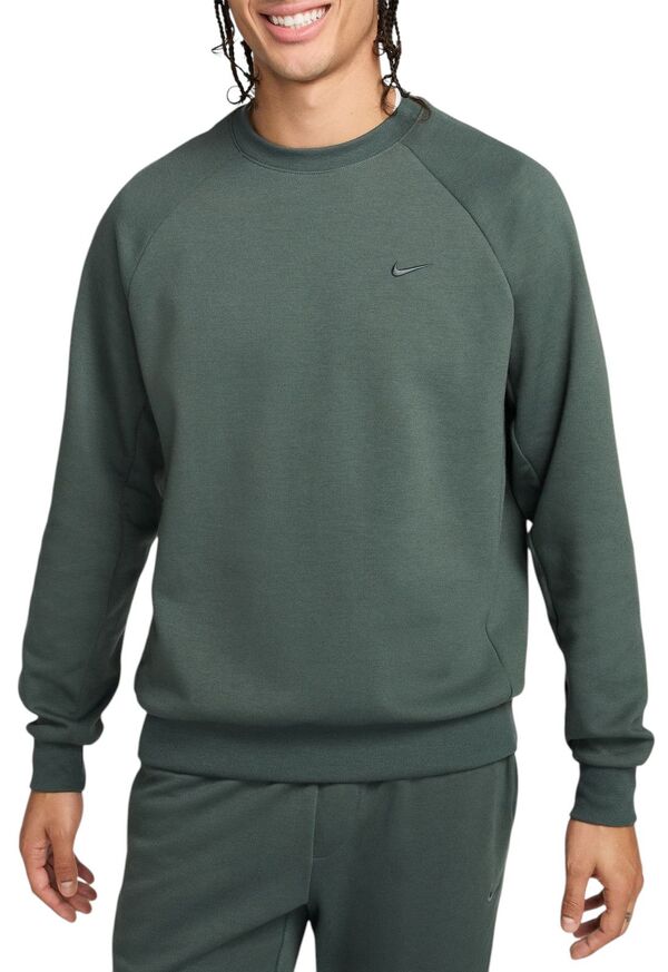 ナイキ メンズ パーカー・スウェット アウター Nike Men's Dri-FIT Primary Fleece UV Crewneck Sweatshirt Vintage Green