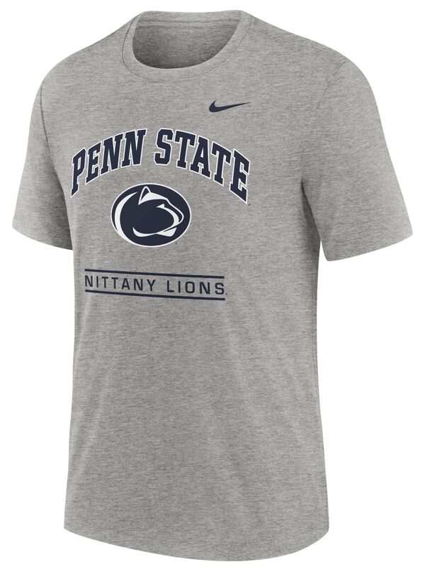 ナイキ メンズ Tシャツ トップス Nike Men's Penn State Nittany Lions Grey Tri-Blend Arch Wordmark T-Shirtの通販は