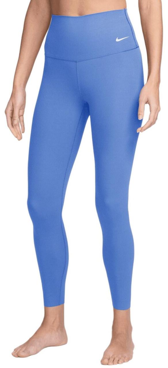 ナイキ レディース レギンス ボトムス Nike Women's Zenvy Rib Gentle-Support High-Waisted 7/8 Leggings Royal Pulseの通販は