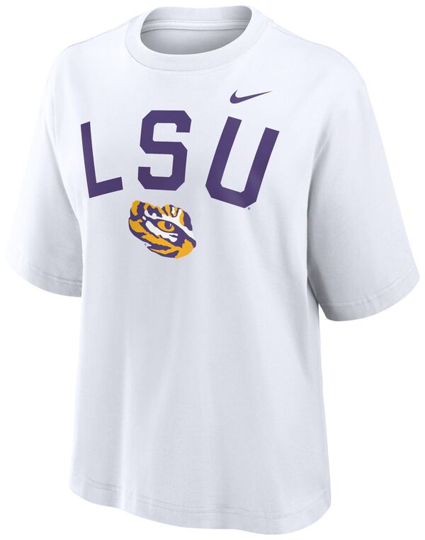 ナイキ レディース Tシャツ トップス Nike Women's LSU Tigers White Boxy T-Shirtの通販は