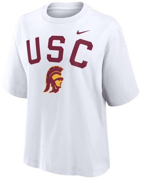 ナイキ レディース Tシャツ トップス Nike Women's USC Trojans White Boxy T-Shirtの通販は