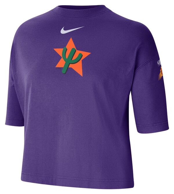 ナイキ レディース Tシャツ トップス Nike Women's 2024-25 City Edition Phoenix Suns Courtside Boxy T-Shirtの通販は