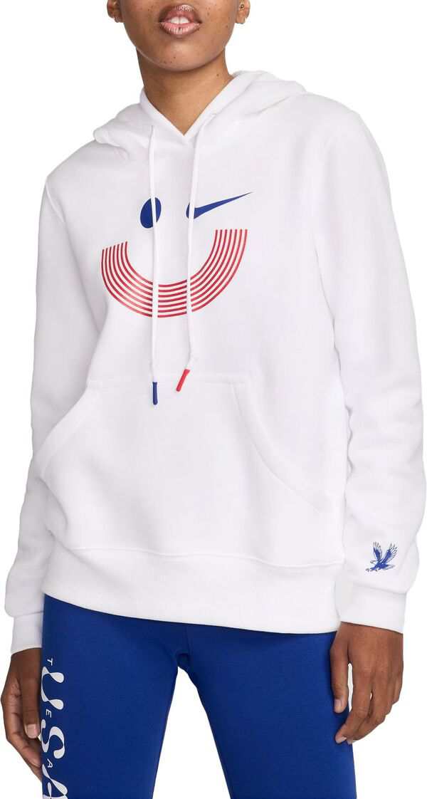 ナイキ レディース パーカー・スウェット アウター Nike Women's USA Phoenix Fleece Pullover Hoodie White