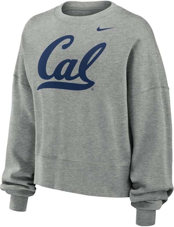 ナイキ レディース パーカー・スウェット アウター Nike Women's Cal Golden Bears Grey Club Fleece Phoenix Crew Neck Sweatshirt